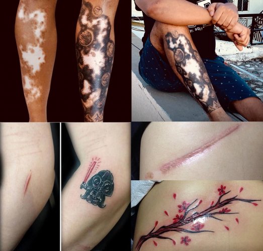 Physicality of Depression The Art of Self Harm Scar Cover Up Tattoos   Tattoodo